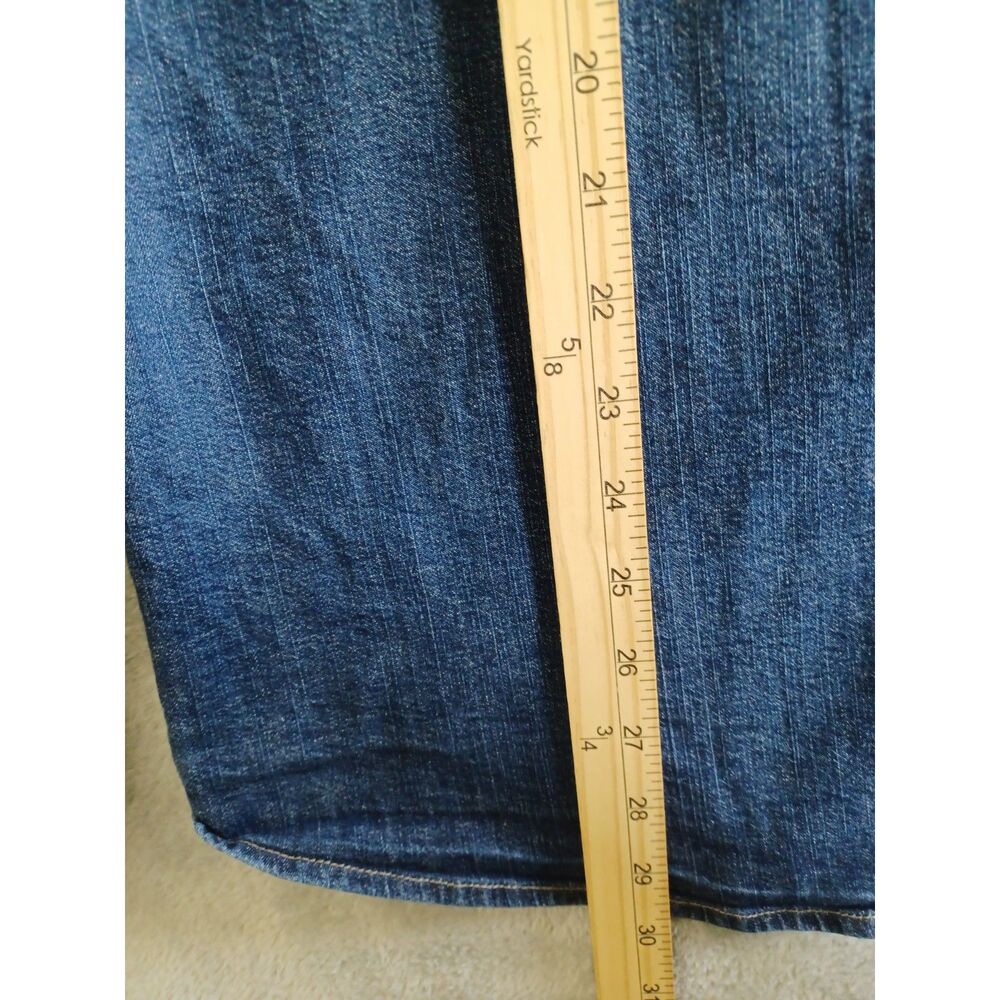 Wrangler 2XL Men Denim Western Snap Shirt Indigo Blue Long Sleeve JSD4AWB Cowboy - Picture 7 of 8